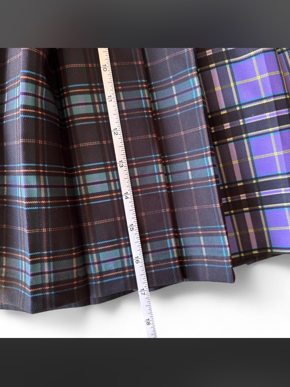 Plaid Pleated Mini Skirt in Multi-Color - Picture 6 of 7
